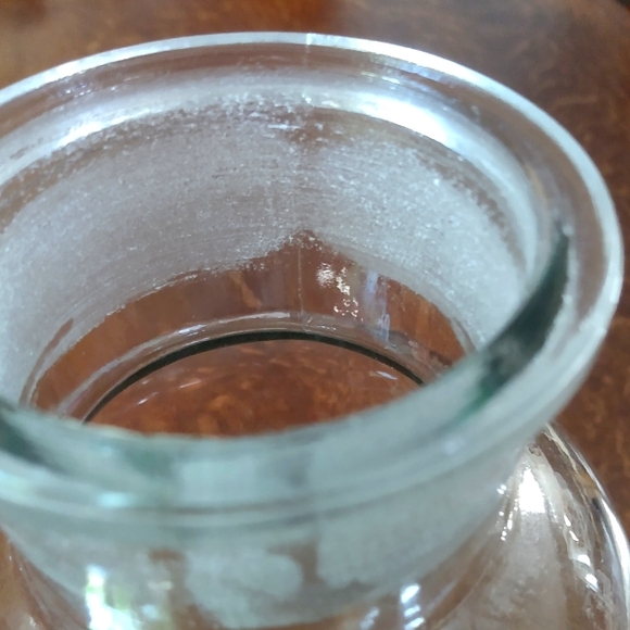 Vintage 1 Liter Clear Glass Apothecary Jar with Flat Lid - Picture 6 of 9